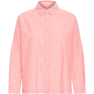 Ichi IHGILEY SH Dames Blouse - BIRCH / PINK STRIPE