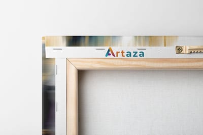 Artaza Canvas Schilderij Drieluik Abstracte Kunst - Zwart Wit met Gouden Strepen - 120x60 cm - Wanddecoratie Woonkamer - Schilderijen - Muurdecoratie