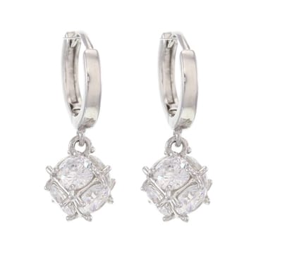 Behave - Oorhangers dames - zilverkleur zirkonia kristal - luxe stijlmoment