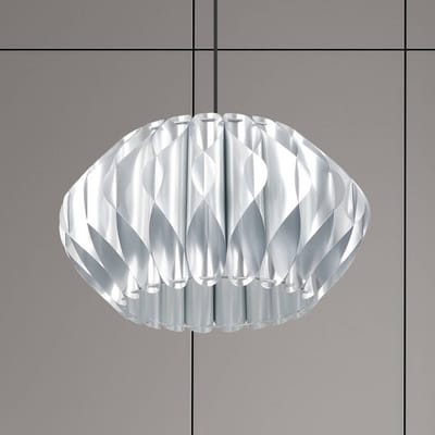 Luminex Hanglamp Serenity met kunststof kap, zilver