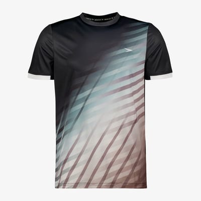 Dutchy Dry heren voetbal T-shirt met print zwart - Maat S