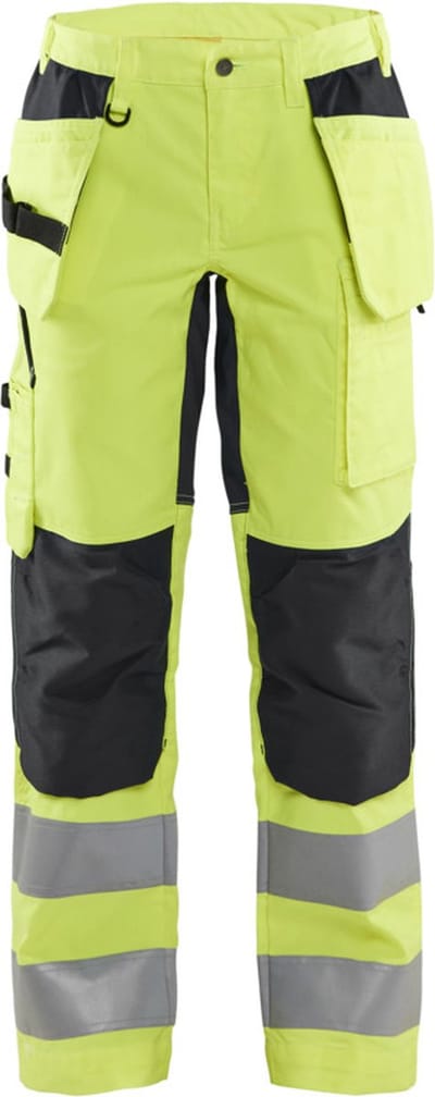 Blaklader Dames werkbroek High Vis met stretch 7163-1811 - High Vis Geel/Zwart - C34