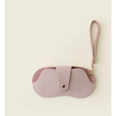 Sac à lunettes en cuir PU à motif litchi doux Étui pour lunettes de soleil rétro Étui de rangement pour lunettes à monture simple portable