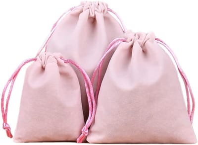 Elegante fluwelen tasjes voor sieraden, kleine stoffen zakjes met trekkoord, perfect voor cadeaus, bruiloften en feestjes, 20 x 25 cm