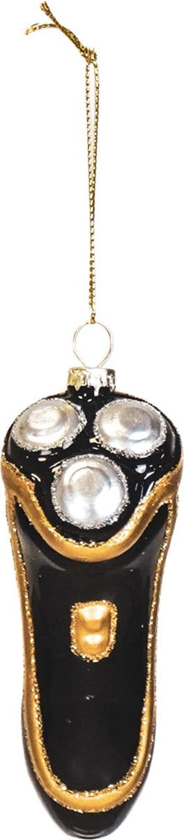 Housevitamin Kerstornament - Glas 4x4,5x11cm Scheerapparaat Ornament Feestelijke toevoeging aan uw kerstdecoratie.