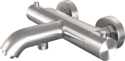 Brauer Brushed Edition opbouw baddouche thermostaatkraan RVS geborsteld PVD
