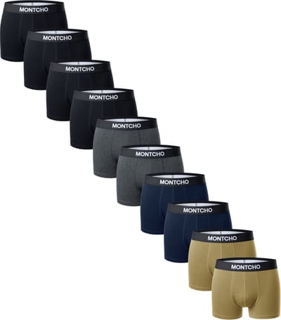 Boxershort Heren - 10 Pack boxershorts heren - Onderbroeken Heren - Boxershorts - Ondergoed - Mix Kleur - 10 Pack boxershorts heren - Maat: (S - XXL) - MONTCHO - Essence Series