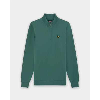 Lyle & Scott Sweat Half Zip Everglade Groen - Maat M - Heren - Quarter zip