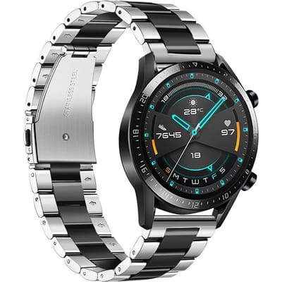 Bracelet de montre en acier inoxydable de 22 mm, bracelet de rechange pour HUAWEI WATCH GT2 46 mm / HONOR MagicWatch2 46 mm / HONOR MagicWatch multicolore