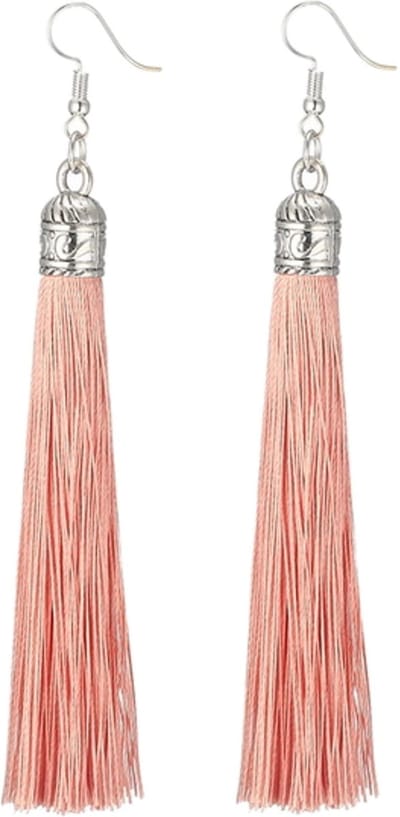 Fako Bijoux® - Oorbellen - Kwast Romania XL - Zalmroze
