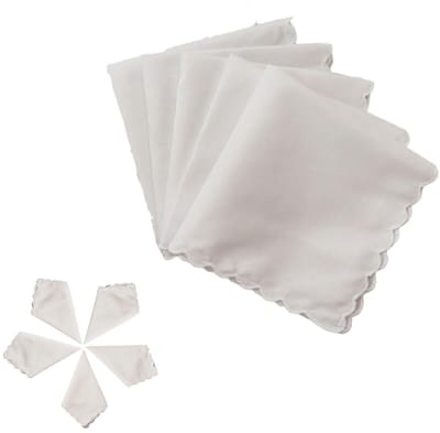 Dailygoods- Zakdoeken Katoenen 60S - Witte Zakdoeken - 5 Stuks - Ademend en Sneldrogend - Onderhoudsvriendelijk - Perfect voor Bruiloften - Doekjes