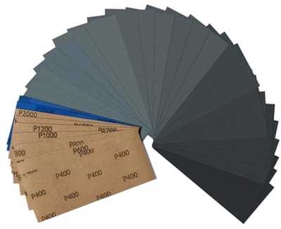 Set van 36 Stukjes Schuurpapier - Nat en Droog, Fijn Schuurpapier voor Auto, Metaal, Hout, Gelakte Muren, en Glas - Laatste Afwerking