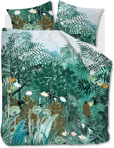 Beddinghouse Madagascar Dekbedovertrek - Tweepersoons - 200x200/220 cm - Green