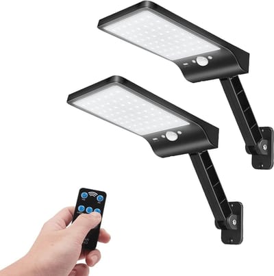 Buitenlamp op zonne-energie met Bewegingsmelder en Afstandsbediening - 56 LEDs, Waterdicht en Krachtig