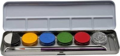 Make-up palet 5 kleuren 1 glitter en penseel