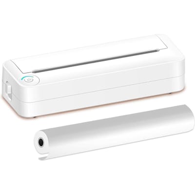 A4 draagbare papierprinter Thermisch printen Draadloos BT Connect Compatibel met iOS en Android wit