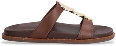 Alpe Bruine leren sandalen Isabella