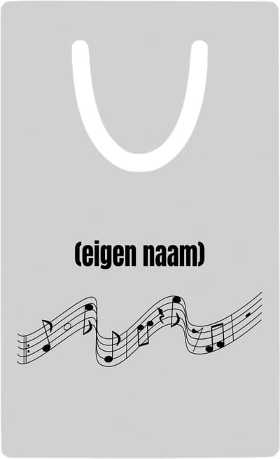 Hacebo® - muzieknoten met eigen naam metalen boekenlegger - Muzieknoot - muziek liefhebbers - iemand die houdt van muziek - verjaardag - cadeau - kado Bladwijzer boekenleggers - 7.6 cm x 5cm