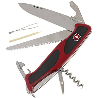Victorinox RangerGrip 55 0.9563.C Zwitsers zakmes Aantal functies 12 Rood, Zwart