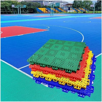 Modulaire Vloertegels - In elkaar grijpende tegels - Sportveld aanleggen - Weerbestendig drainageontwerp - 305 cm - Oranje