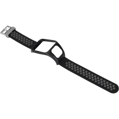 Bracelet de Montre Connectée Silicone Bicolore avec Boucle Ardillon pour TOMTOM Runner3 gris foncé