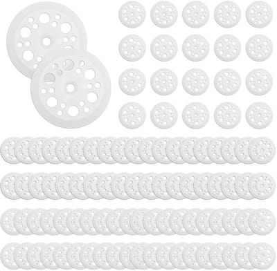 Dailygoods- Isolatieplaten 100 stuks - Kunststof Onderlegplaten - Polypropyleen - Diameter 4,5 cm - Duurzaam - Goede Schokabsorptie - Isolatieschijven