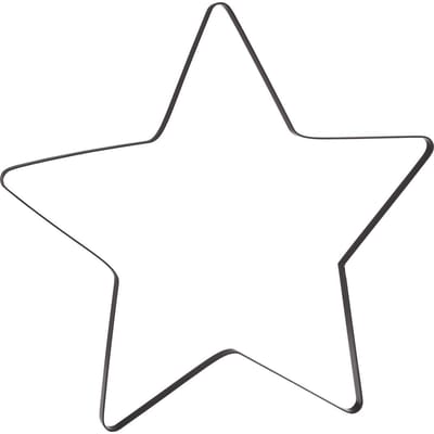 Metalen ring ster "Auri", zwart - Ø 40 cm