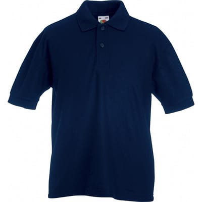 Fruit of the Loom Kinder/Kids Piqué Poloshirt met Korte Mouwen (Donker Marine)