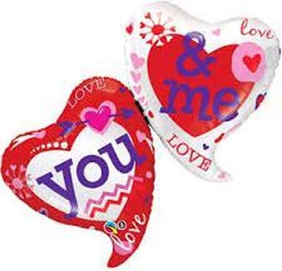 Qualatex Folieballon You & Me - 107 cm - Leeg