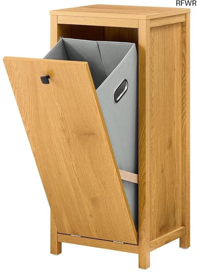 RFWR® Droogkast met uitklapbare wasmand - Badkamermeubel voor wasverzameling, 40x90x35 cm