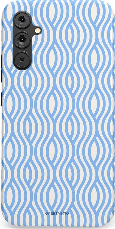 Casetastic Hoesje Geschikt voor Samsung A34 (5G) - Stijlvolle Beschermende Duo-layer Case - Zeegolf Patroon
