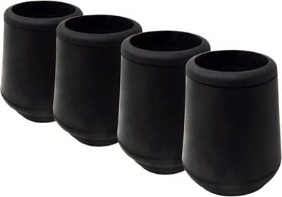 Niet-Markerende Stelpootjes voor Stoelen en Meubels - Zwart - 19 mm (3/4 inch)