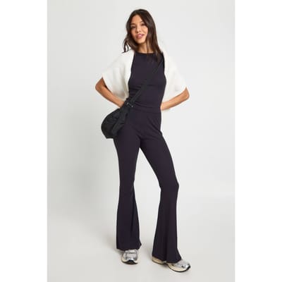 boohoo Dames Ultra zachte uitlopende legging | Zwart | Maat: 36