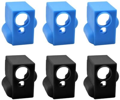 Dailygoods- Siliconen Sokken - 6 Stuks - Temperatuurstabiliteit - Hoes voor Verwarmingsblok - Taai en Elastisch - Geschikt voor 3D-printer - Verwarmingsblokhoes