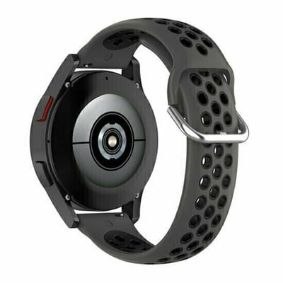 By Qubix - Siliconen sportbandje met gesp - Zwart - geschikt voor Huawei Watch 5 - 46mm