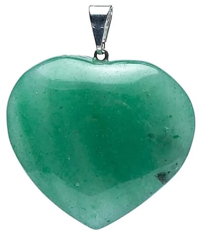 Groene kwarts edelsteenhanger hartvorm