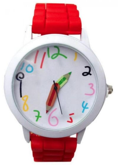 Hidzo Horloge Potlood - Ø 39 mm - Rood - Siliconen