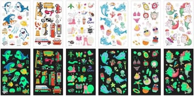Tijdelijke Tatoeages voor Halloween - Fluorescente Gezichtstickers en Zelfklevende Tatoeages voor Cosplay en Feestjes - 10 Vellen