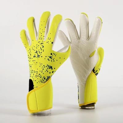 Gants de Gardien de But de Football Haute Qualité Construction Durable Design Élégant Fonction Pratique Longue Durée Design Élégant Utilisation Quotidienne Pratique 8 yards jaune
