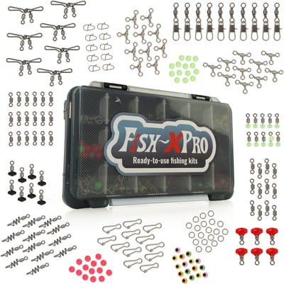 Fish-Xpro Fishing Terminal Tackleset 236-Delig - Hengelsport Accessoires Set - Wartels - VisHaakjes - loodjes - Dobbers - Incl Tackle Box