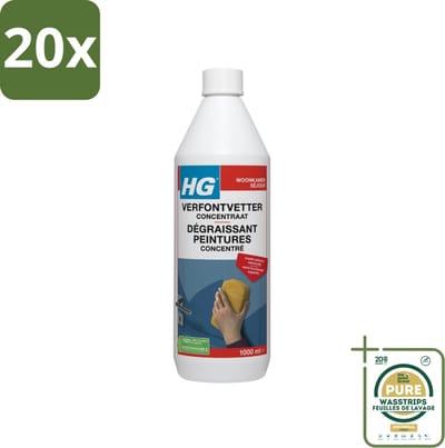 20 x HG Verfontvetter Concentraat 1 liter - Grootverpakking - Verf Ontvetter - Ontvettingsmiddel - Vetvrij Maken - Schilderen Voorbereiden - Schuren Vermijden