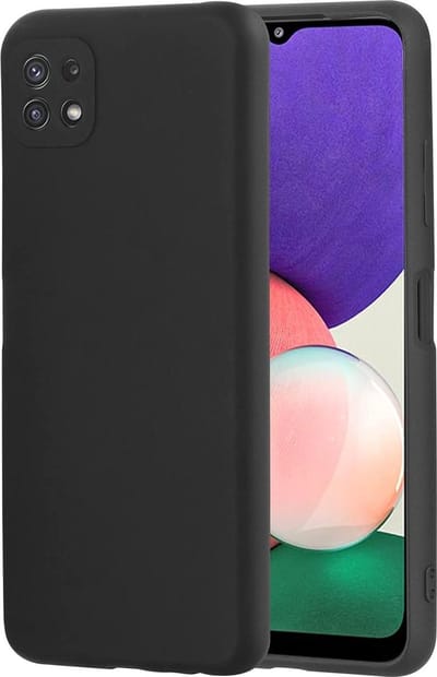 HB Hoesje Geschikt voor Samsung Galaxy A22 5G - Zwart - Siliconen Back Cover