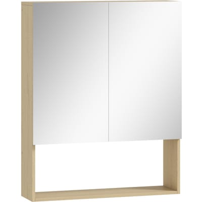 4goodz Spiegelkast met open rek - wandmontage - Bruin