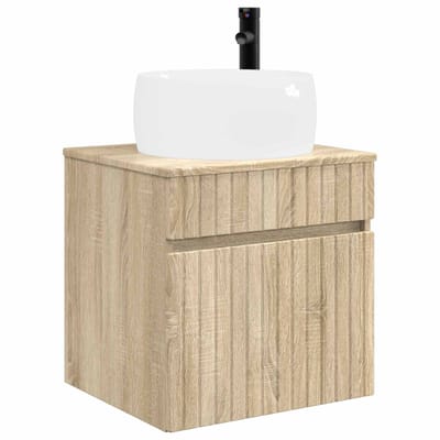 vidaXL - Wandgemonteerde - wastafelmeubel - Sonoma - Eiken - 49 - x - 44,5 - x - 66 - cm