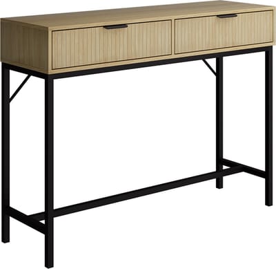 Vicco Lennox Bureau – 100 x 30 cm met 2 laden Eiken