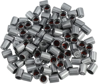 Universele Ventieldoppen voor Auto en SUV, 12mm, Plastic, Grijs, 100 Stuks - Duurzaam en Waterdicht