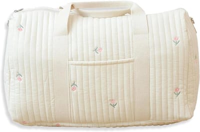 Baby Luiertas - Draagtas Satchel - Baby Verzorging - Grote Borduurdecoratie - 36 x 33 cm - Grijs