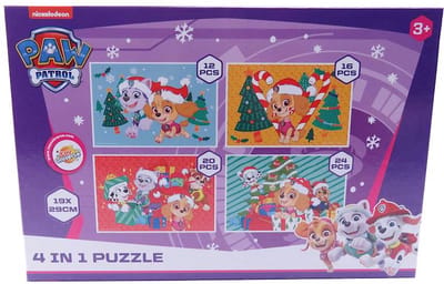 Set van 2 dozen kinderpuzzels - Paw Patrol - Puzzel - 4 in 1 puzzle - 12+16+20+24 stukjes