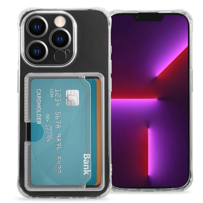imoshion Softcase Backcover met pasjeshouder voor de Apple iPhone 13 Pro - Transparant