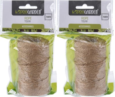 2x Rolletjes touw 75 meter - Touw op rol - Inpaktouw/hobbytouw/Touw voor klussen